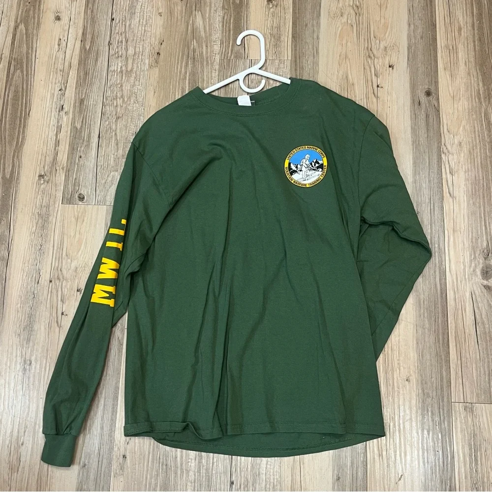 United States Marine Corps training green long sleeve green shirt size Large - Picture 7 of 7